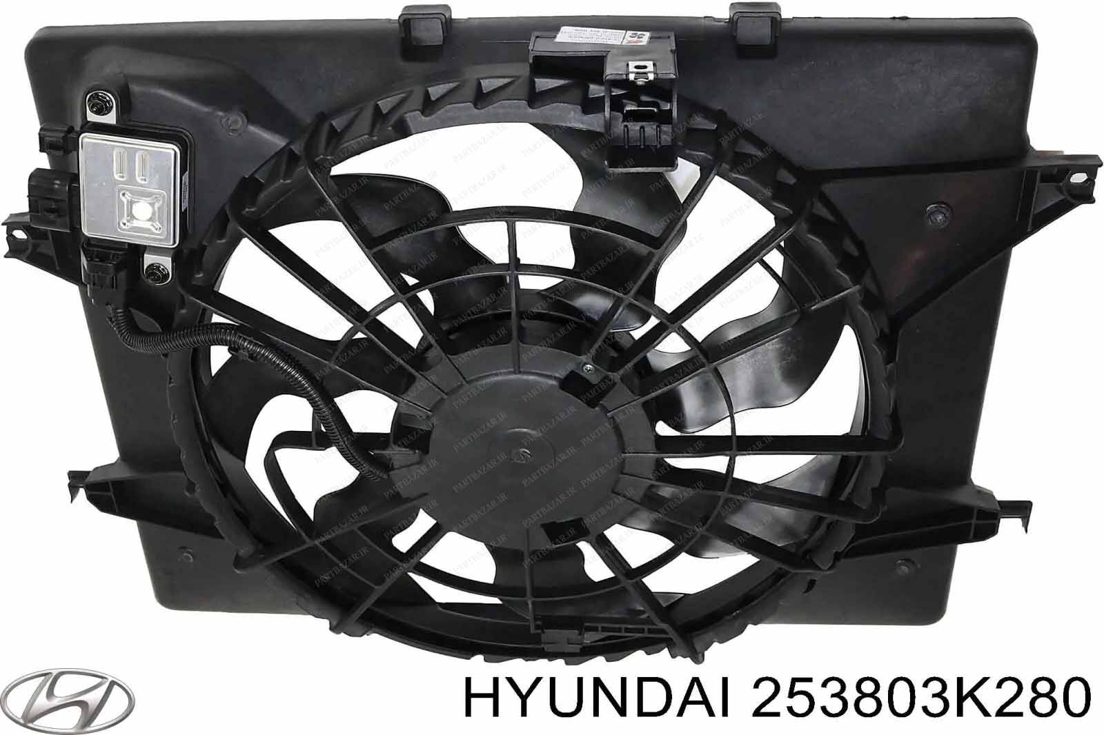 فن آب (مجموعه فن رادیاتور) هیوندای آزرا و سوناتا کد 25380-3K280 برند DOOWON کره (OEM